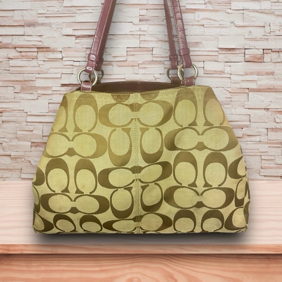 Coach Gold and Brown Shoulder Bag - Picture 2 of 11